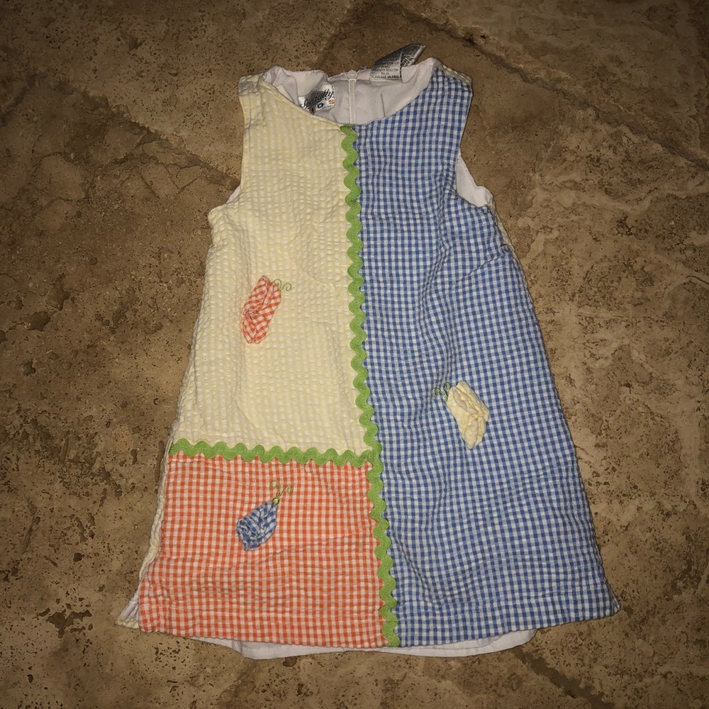 A-line seersucker 2T girls dress